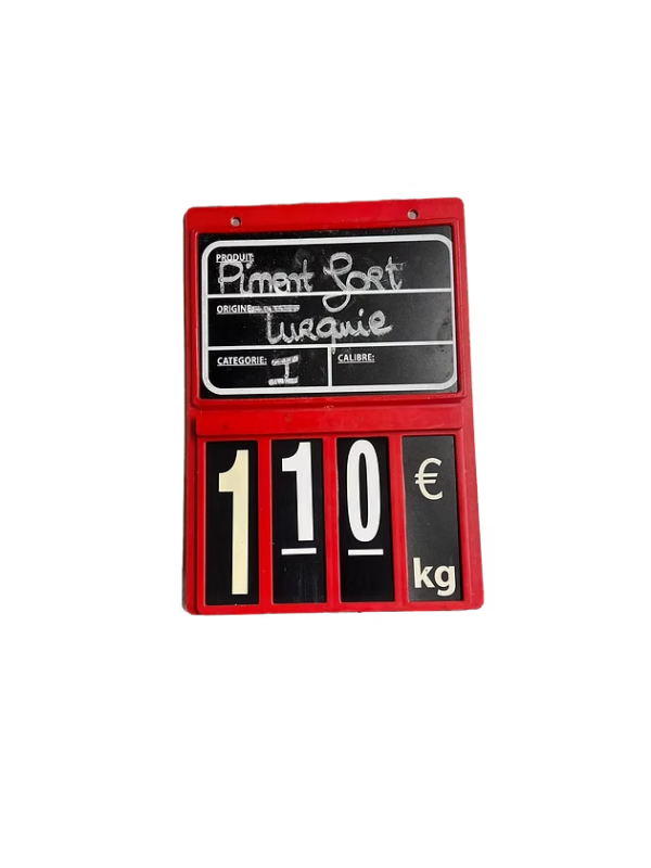 Etiquette Fruits et Légumes Porte Cassette Rouge